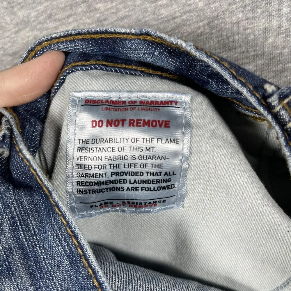 Ariat M3 FR Jeans Mens 38x30 Blue Medium Wash Loose Straight Flame Resistant